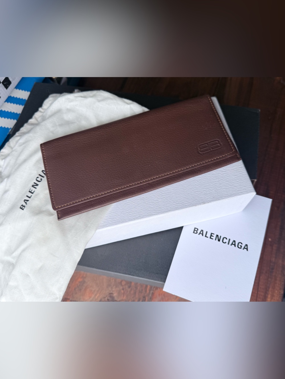 Balenciaga Brown Long Wallet